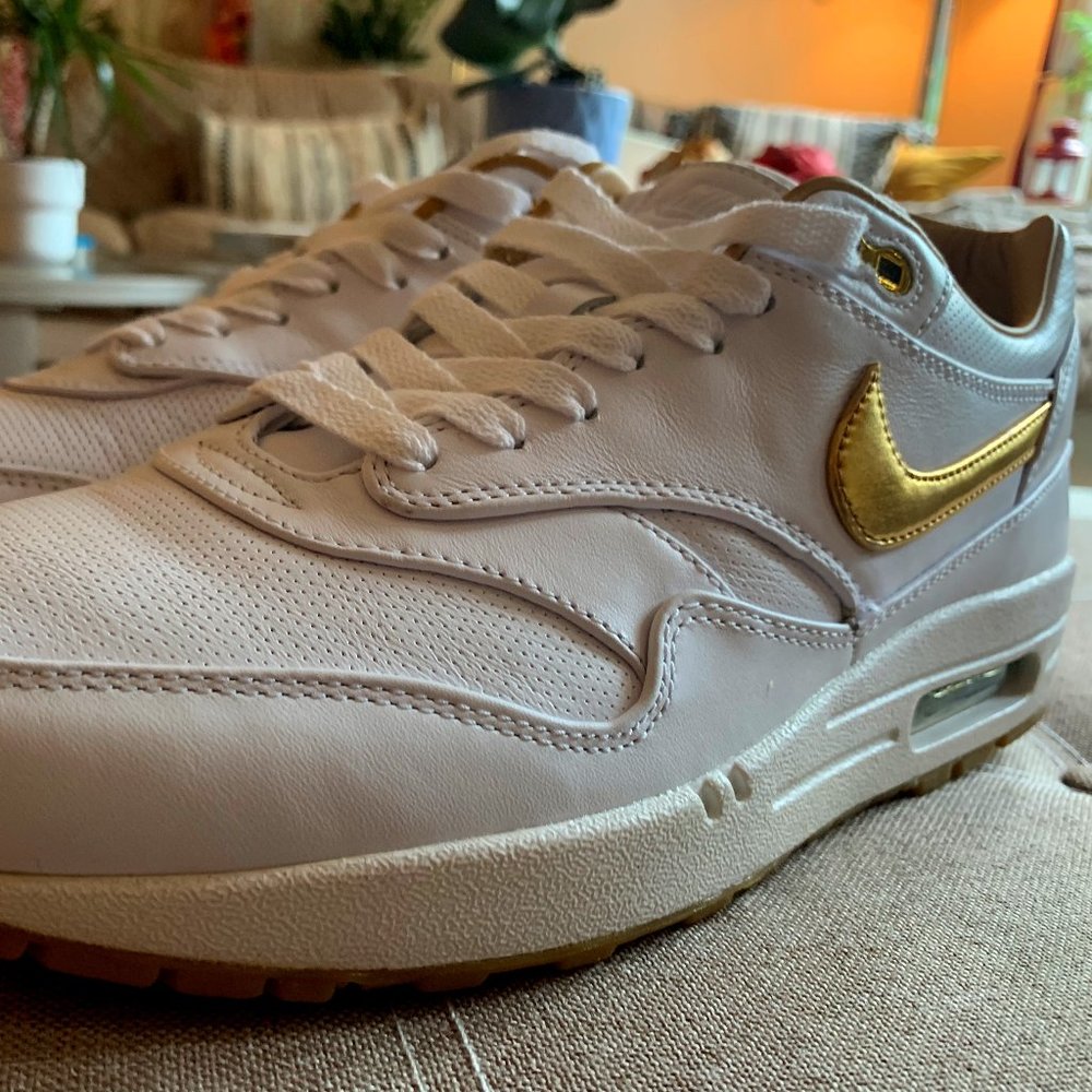 Air Max 1 FB 'White Metallic Gold'